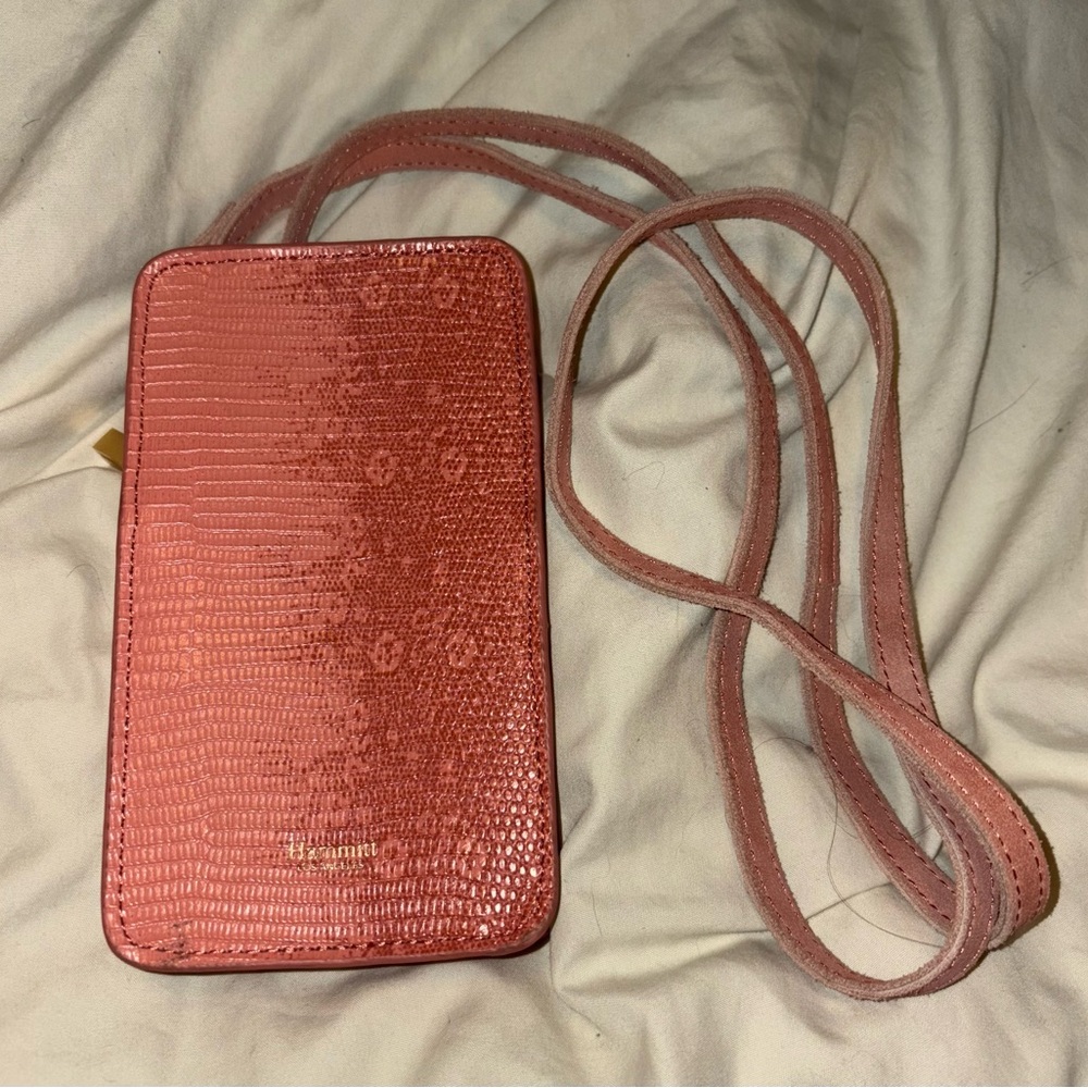 Hammitt 424 Tile Blush Zip Convertible Crossbody Cell Phone Case Bag
